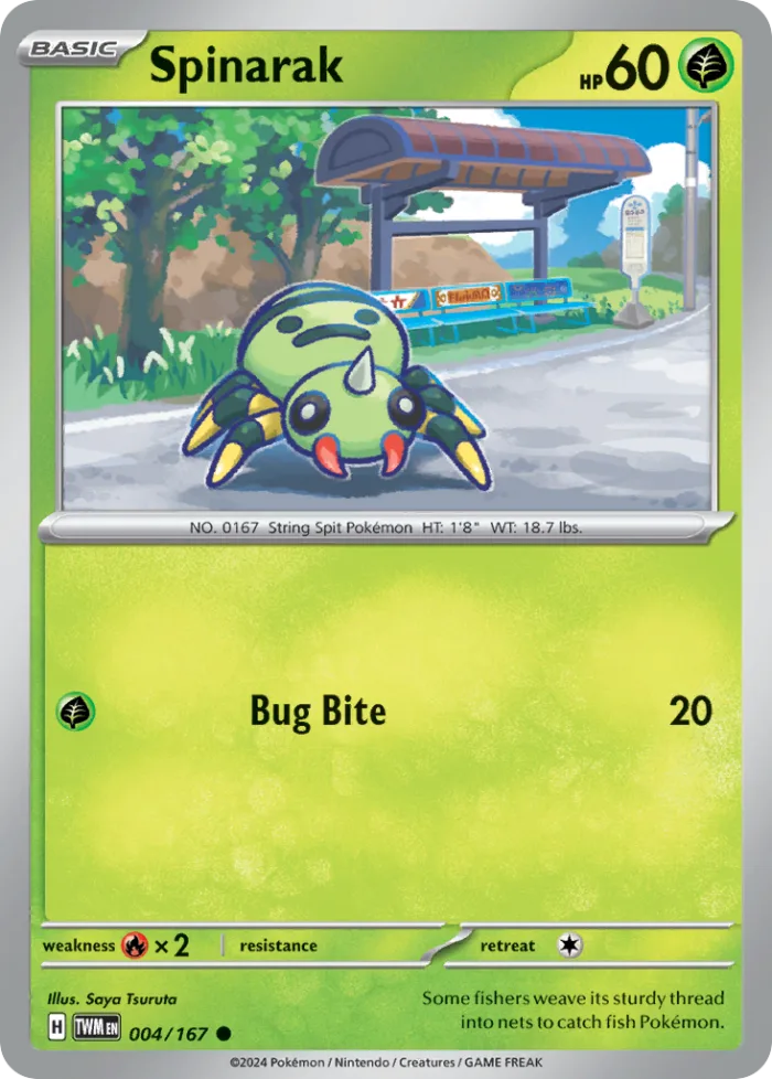 Spinarak #4 Twilight Masquerade Pokemon card