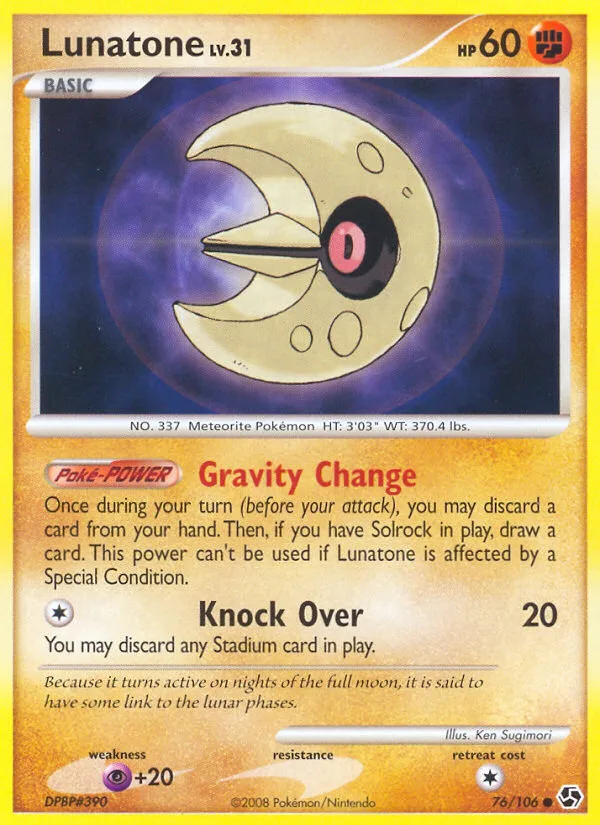 Lunatone #76 Great Encounters Pokemon card