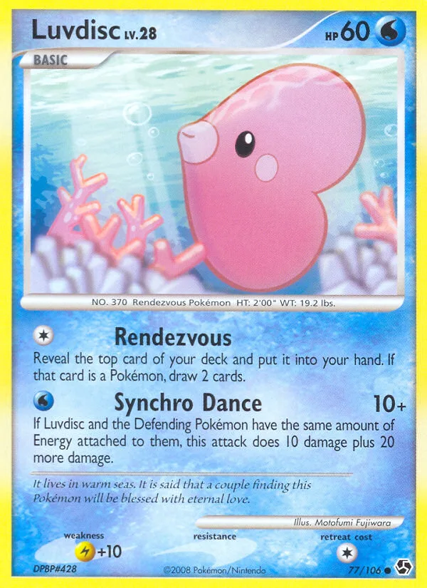 Luvdisc #77 Great Encounters Pokemon card