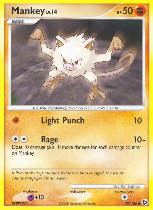 Mankey #79 Great Encounters Pokemon card