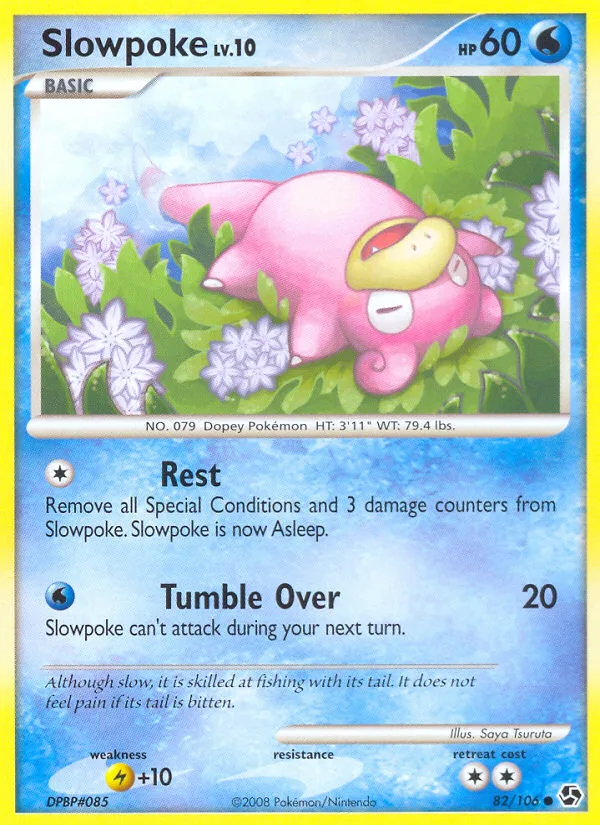 Slowpoke #82 Great Encounters Pokemon card