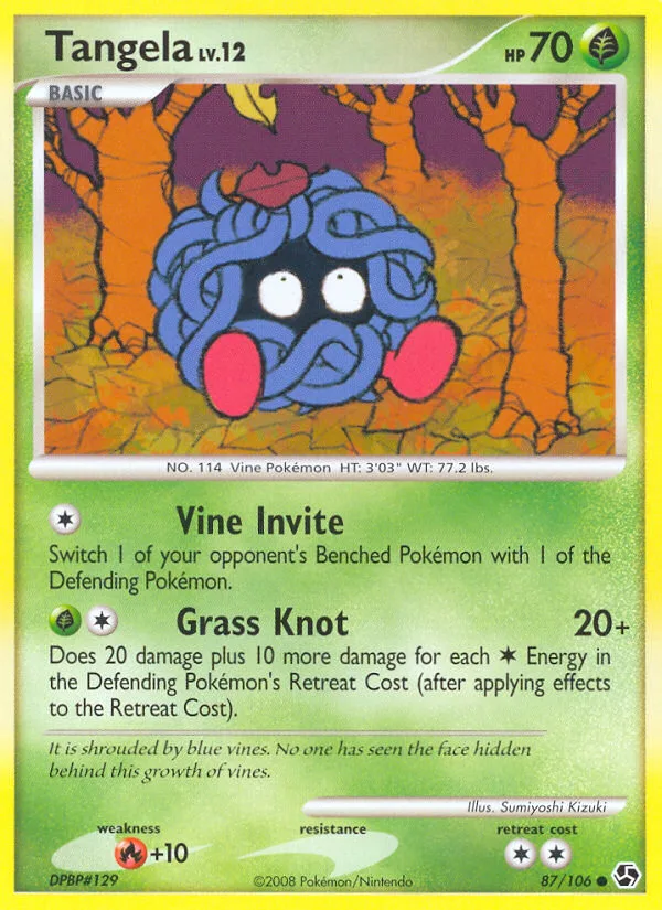 Tangela #87 Great Encounters Pokemon card