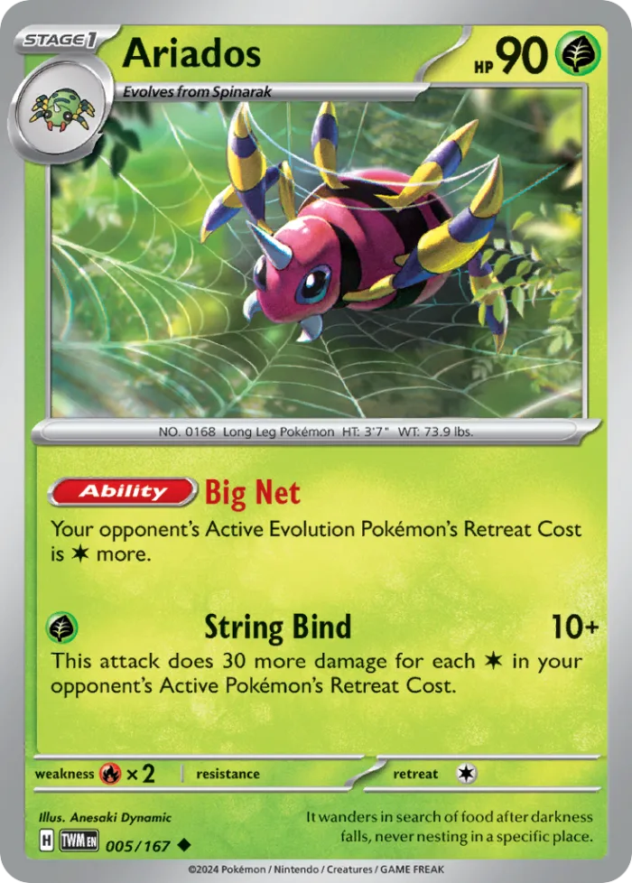 Ariados #5 Twilight Masquerade Pokemon card