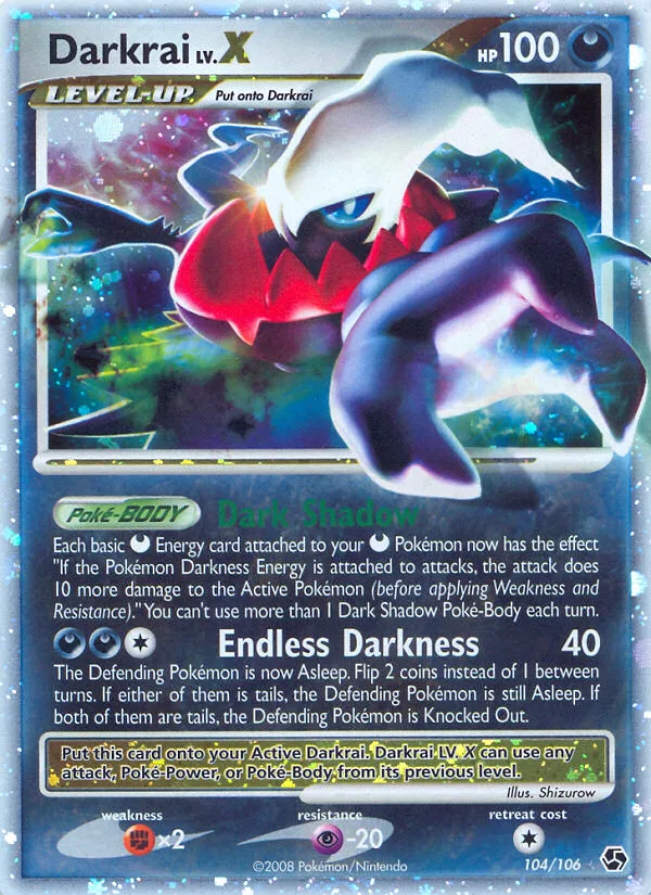 Darkrai LV.X #104 Great Encounters Pokemon card
