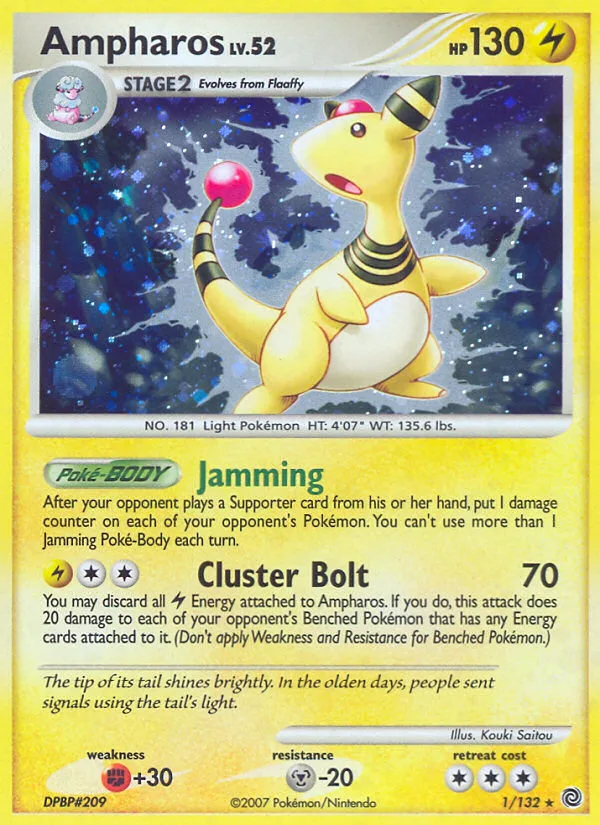 Ampharos #1 Secret Wonders Pokemon card