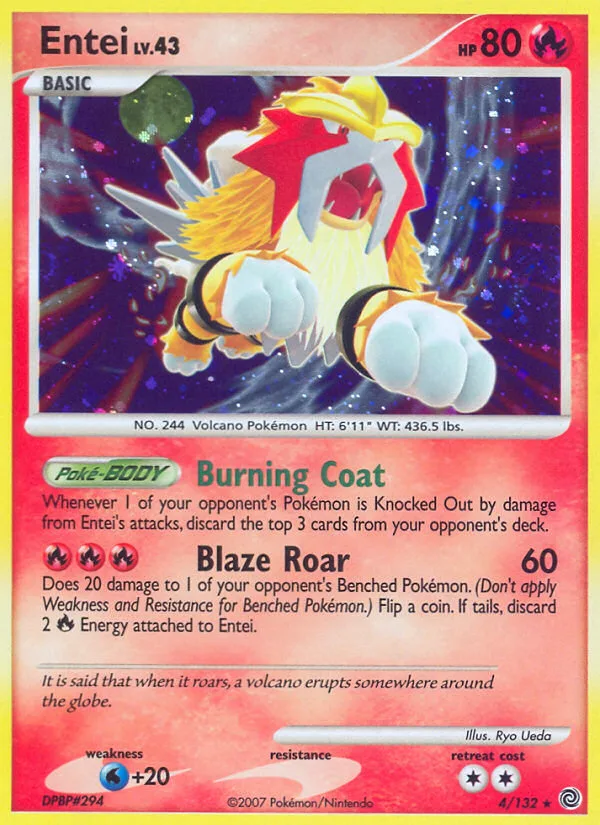 Entei #4 Secret Wonders Pokemon card