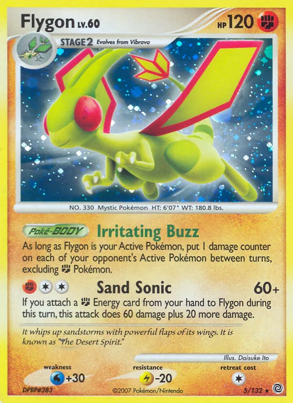 Flygon #5 Secret Wonders Pokemon card