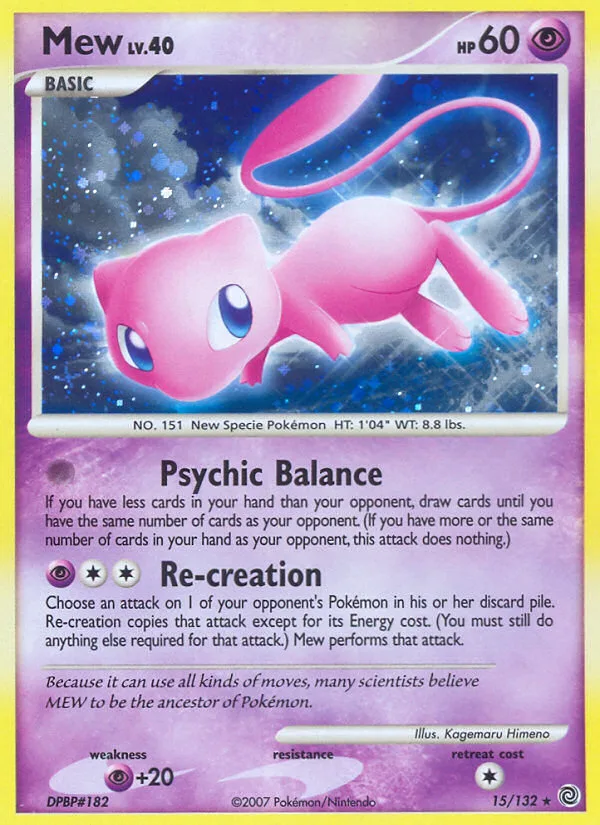Mew #15 Secret Wonders Pokemon card
