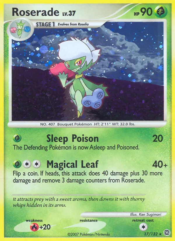Roserade #17 Secret Wonders Pokemon card