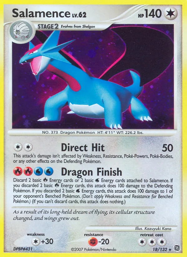 Salamence #18 Secret Wonders Pokemon card