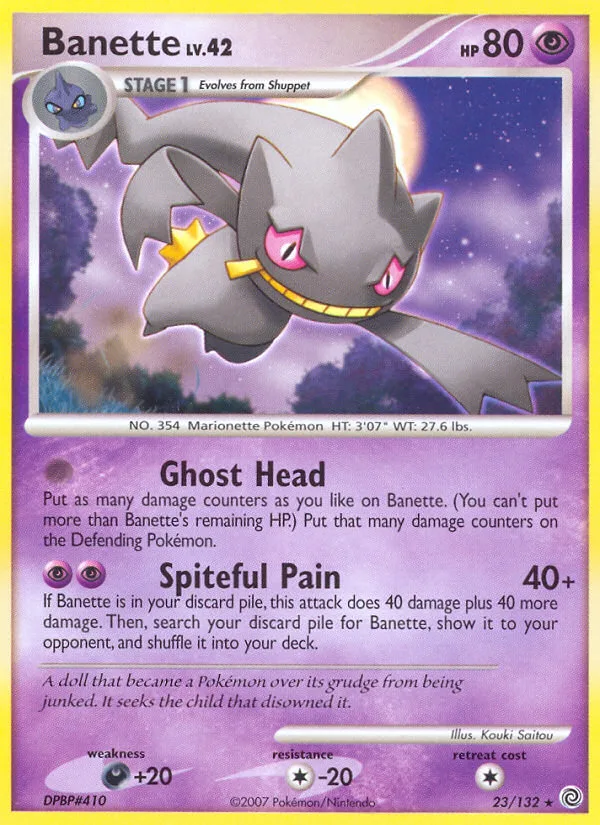 Banette #23 Secret Wonders Pokemon card