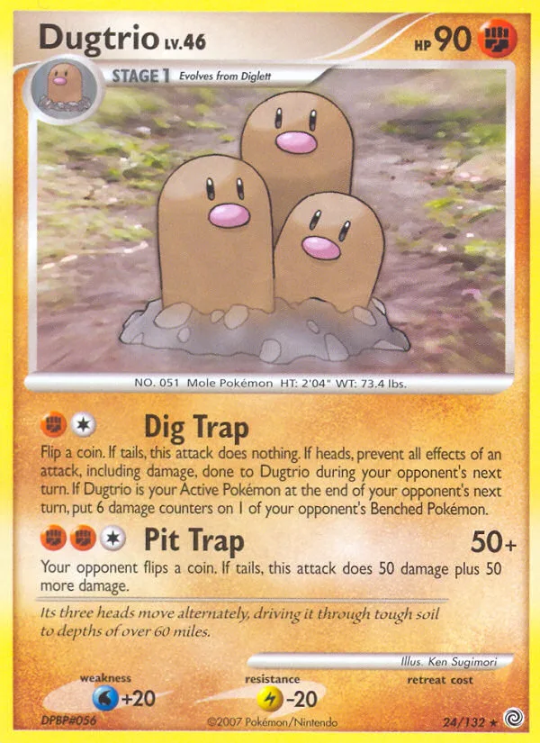 Dugtrio #24 Secret Wonders Pokemon card