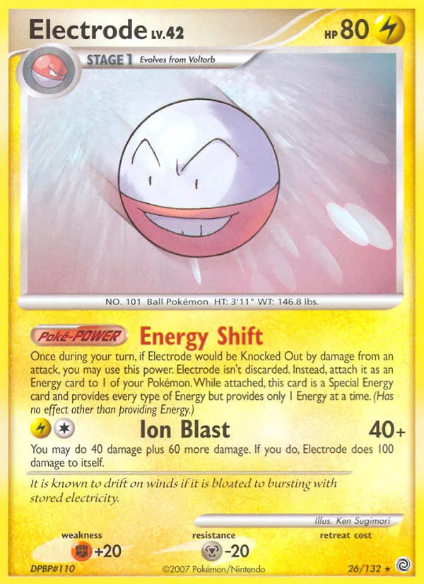 Electrode #26 Secret Wonders Pokemon card