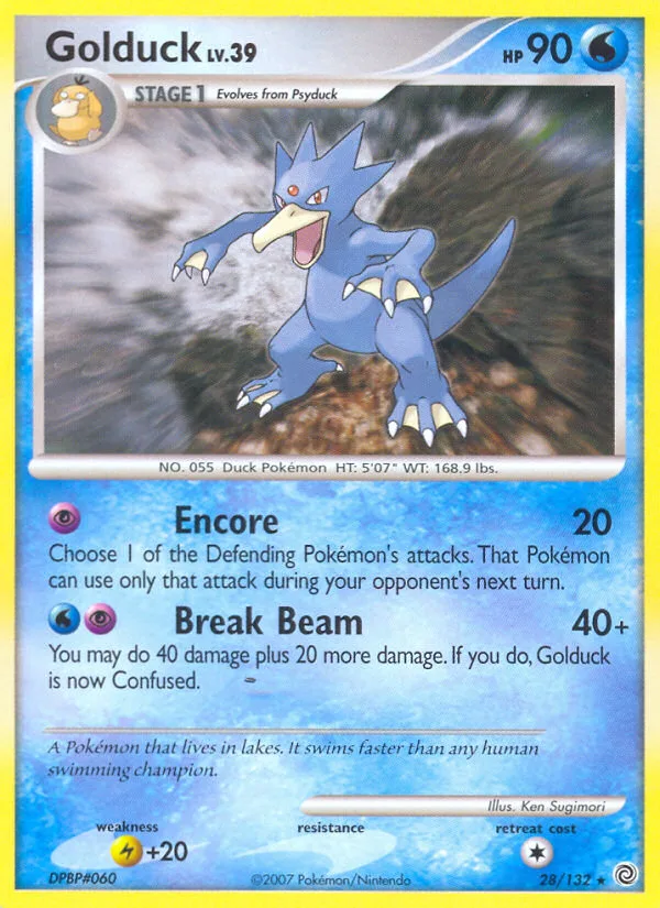 Golduck #28 Secret Wonders Pokemon card
