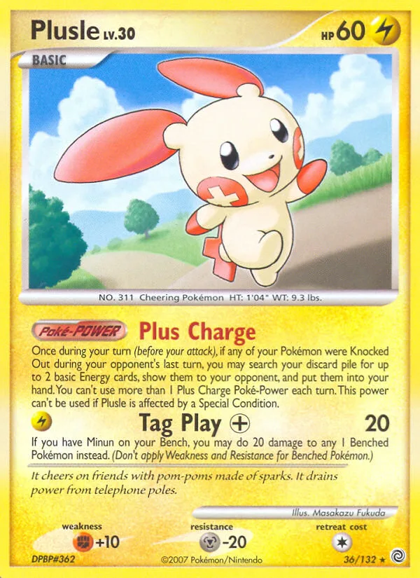 Plusle #36 Secret Wonders Pokemon card