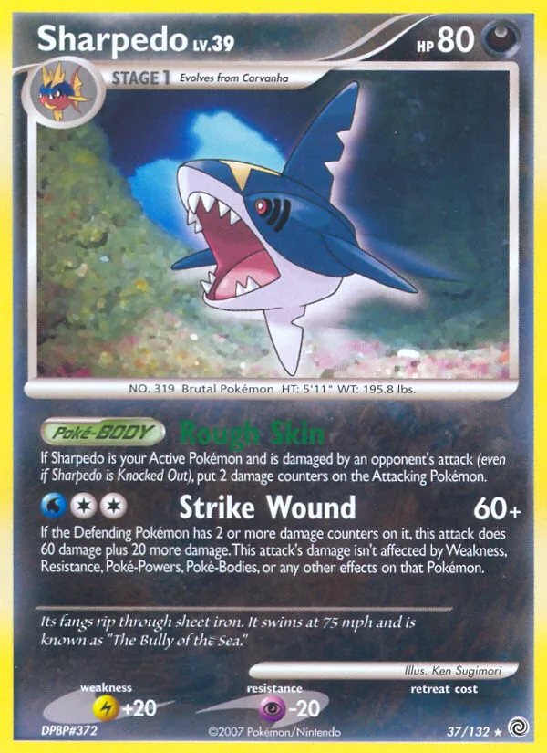 Sharpedo #37 Secret Wonders Pokemon card
