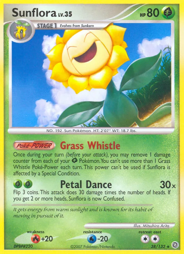 Sunflora #38 Secret Wonders Pokemon card
