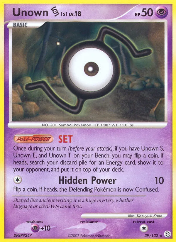 Unown [S] #39 Secret Wonders Pokemon card