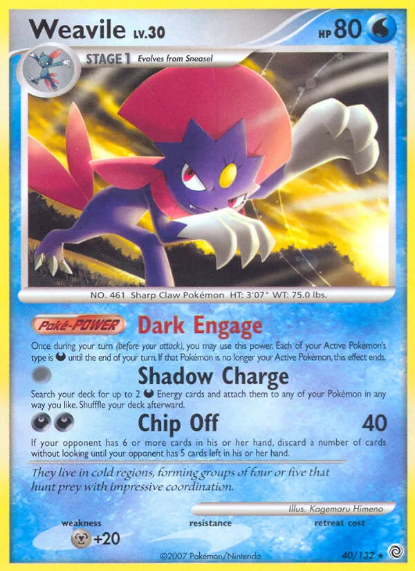 Weavile #40 Secret Wonders Pokemon card