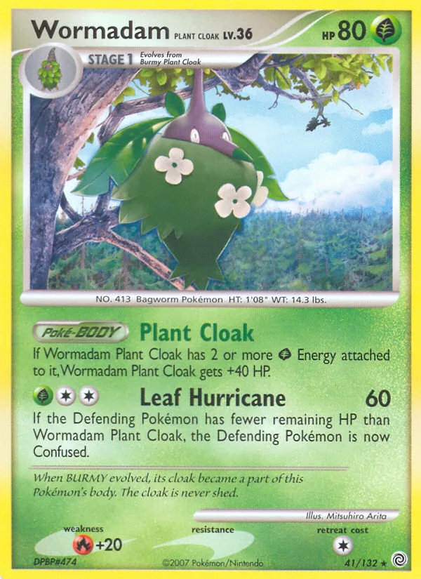 Wormadam Plant Cloak #41 Secret Wonders Pokemon card