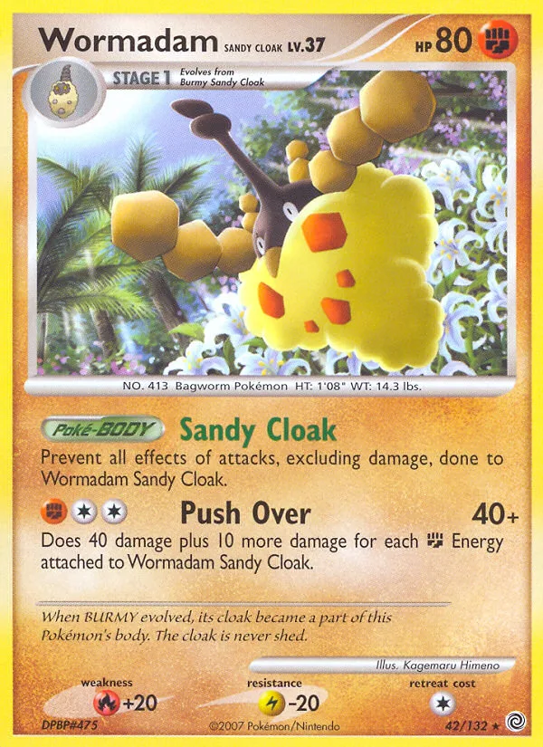 Wormadam Sandy Cloak #42 Secret Wonders Pokemon card
