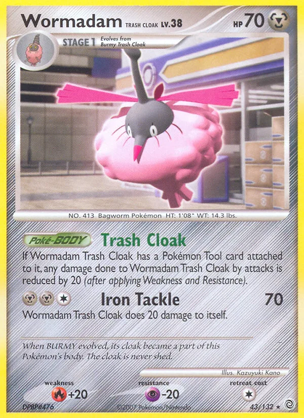 Wormadam Trash Cloak #43 Secret Wonders Pokemon card