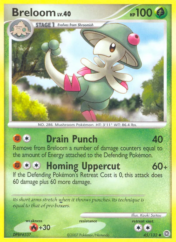 Breloom #45 Secret Wonders Pokemon card