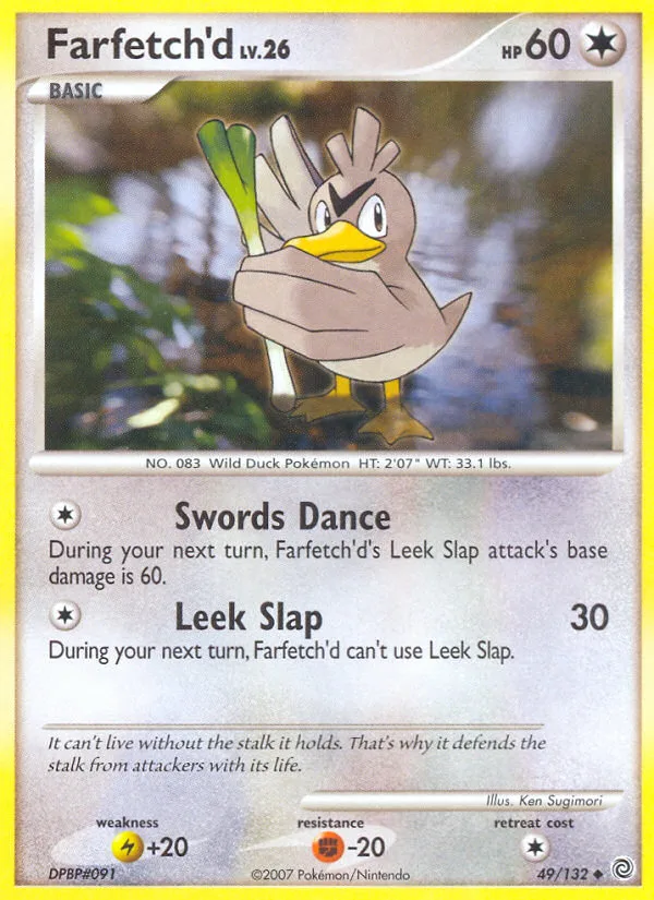 Farfetch'd #49 Secret Wonders Pokemon card