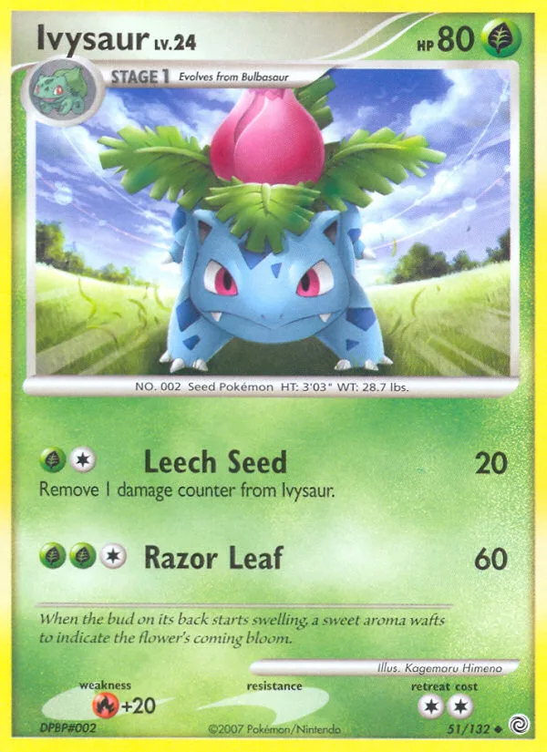 Ivysaur #51 Secret Wonders Pokemon card