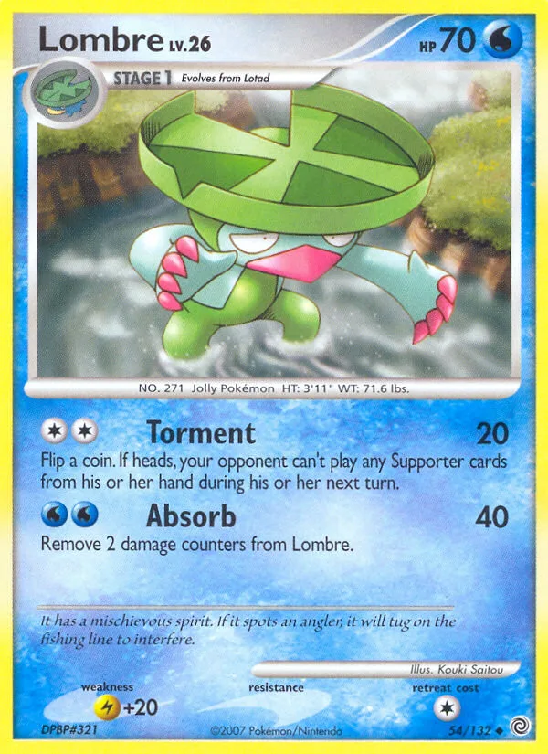 Lombre #54 Secret Wonders Pokemon card