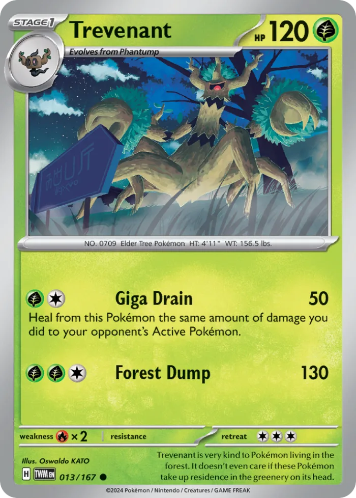 Trevenant #13 Twilight Masquerade Pokemon card
