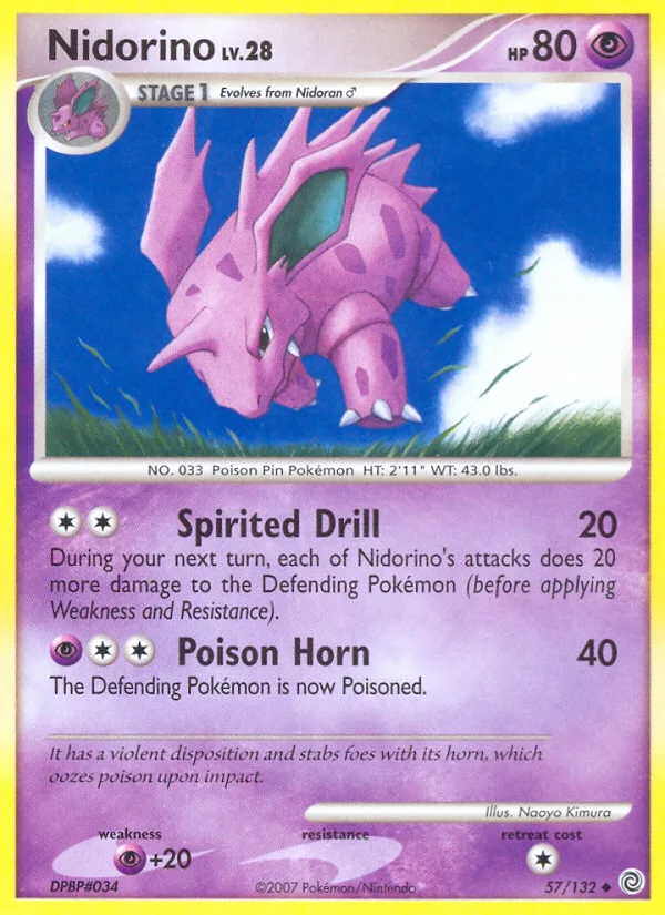 Nidorino #57 Secret Wonders Pokemon card