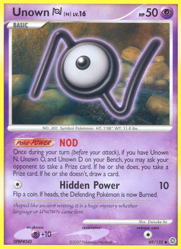 Unown [N] #69 Secret Wonders Pokemon card