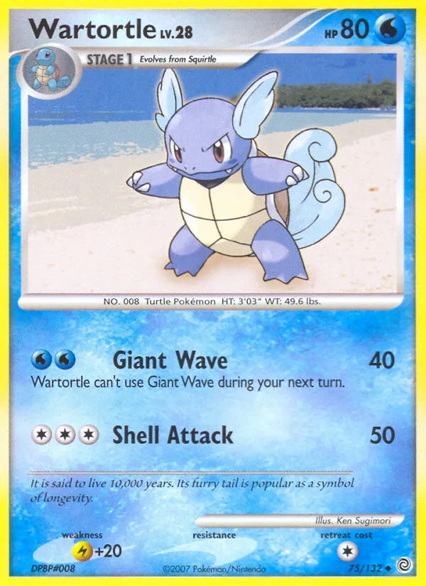 Wartortle #75 Secret Wonders Pokemon card