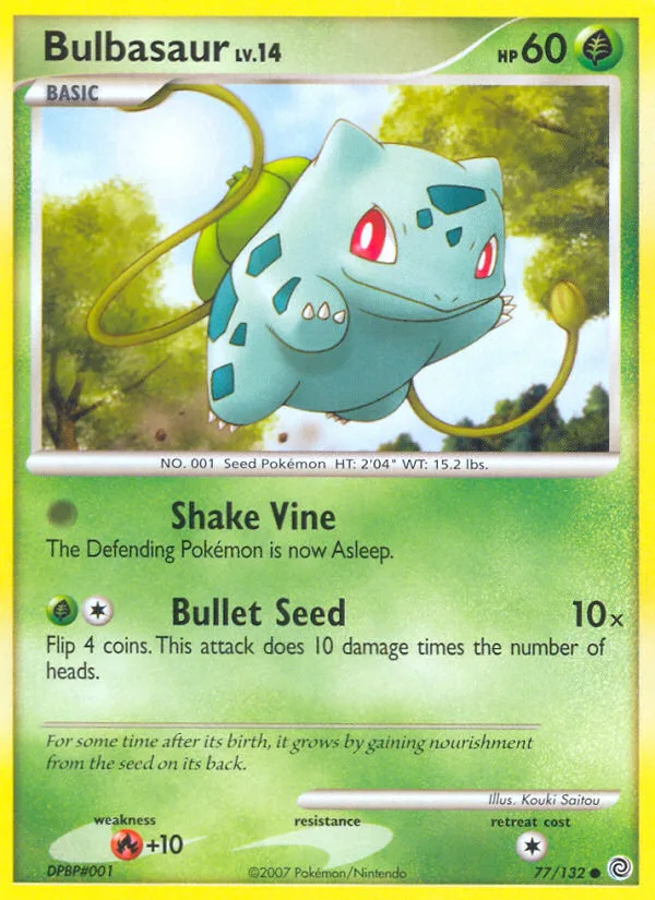 Bulbasaur #77 Secret Wonders Pokemon card