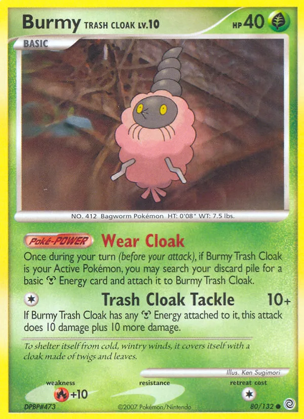 Burmy Trash Cloak #80 Secret Wonders Pokemon card