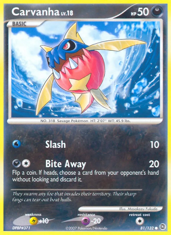 Carvanha #81 Secret Wonders Pokemon card