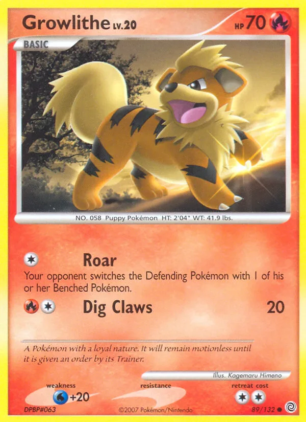 Growlithe #89 Secret Wonders Pokemon card