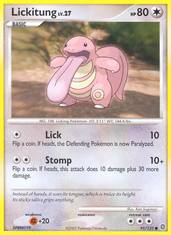 Lickitung #91 Secret Wonders Pokemon card