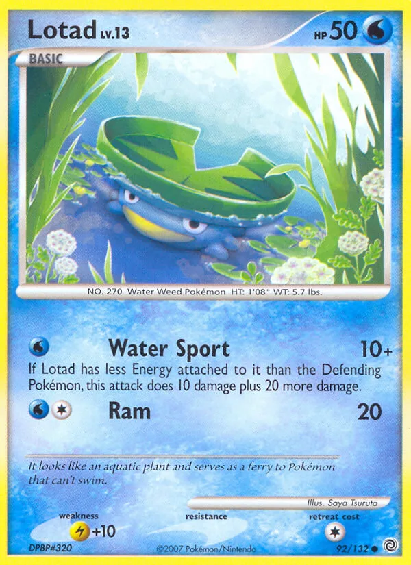 Lotad #92 Secret Wonders Pokemon card