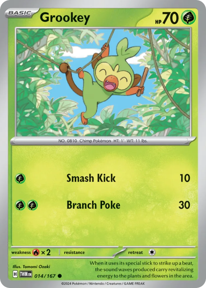 Grookey #14 Twilight Masquerade Pokemon card