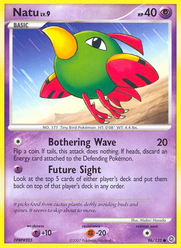 Natu #96 Secret Wonders Pokemon card