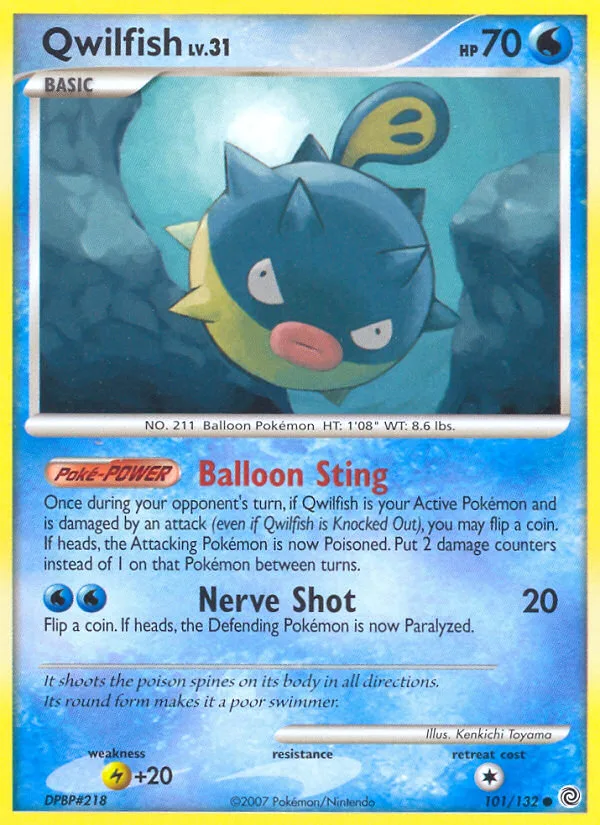 Qwilfish #101 Secret Wonders Pokemon card