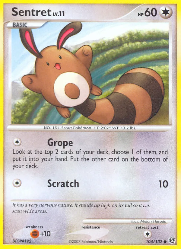 Sentret #104 Secret Wonders Pokemon card