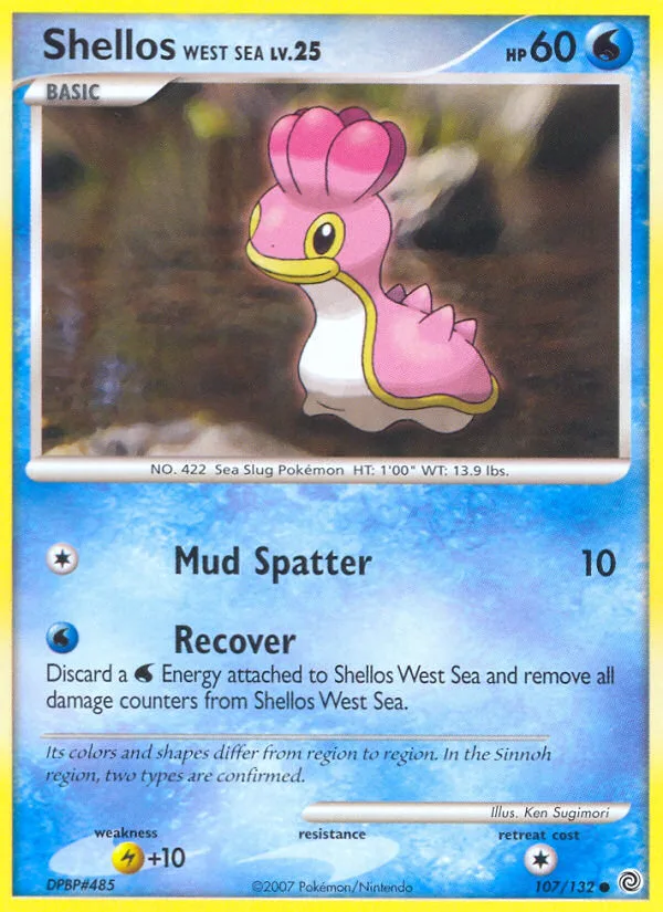 Shellos West Sea #107 Secret Wonders Pokemon card