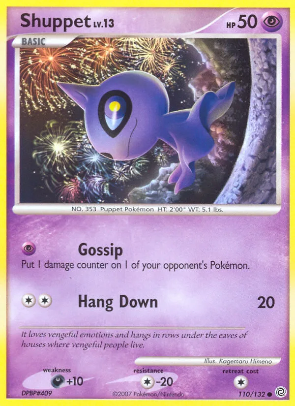 Shuppet #110 Secret Wonders Pokemon card
