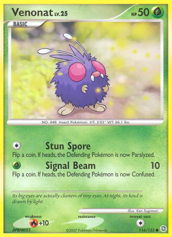 Venonat #116 Secret Wonders Pokemon card