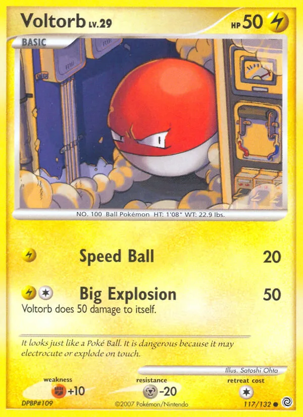 Voltorb #117 Secret Wonders Pokemon card
