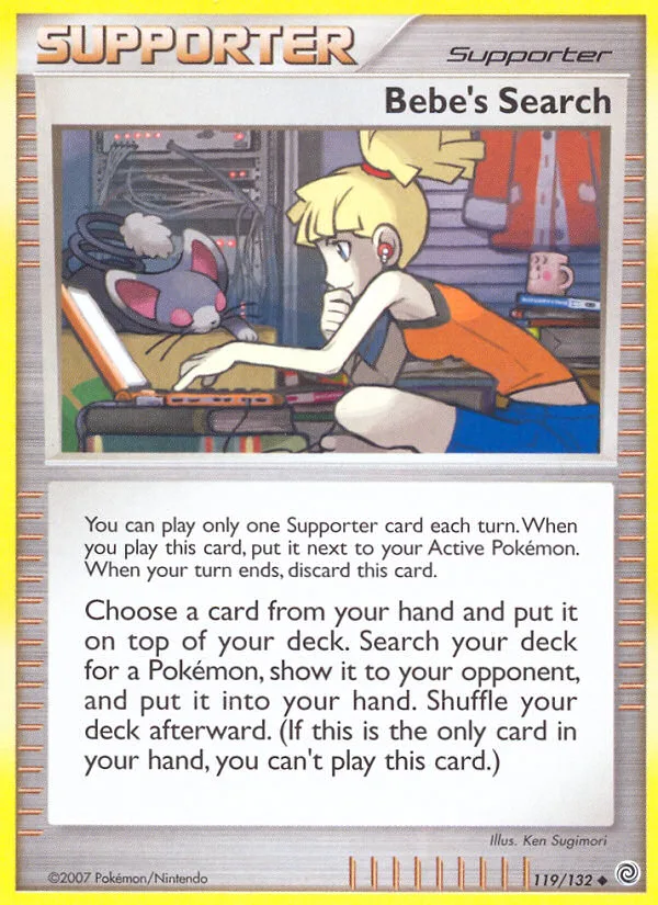 Bebe's Search #119 Secret Wonders Pokemon card