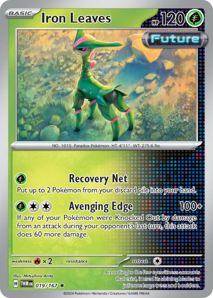 Iron Leaves #19 Twilight Masquerade Pokemon card